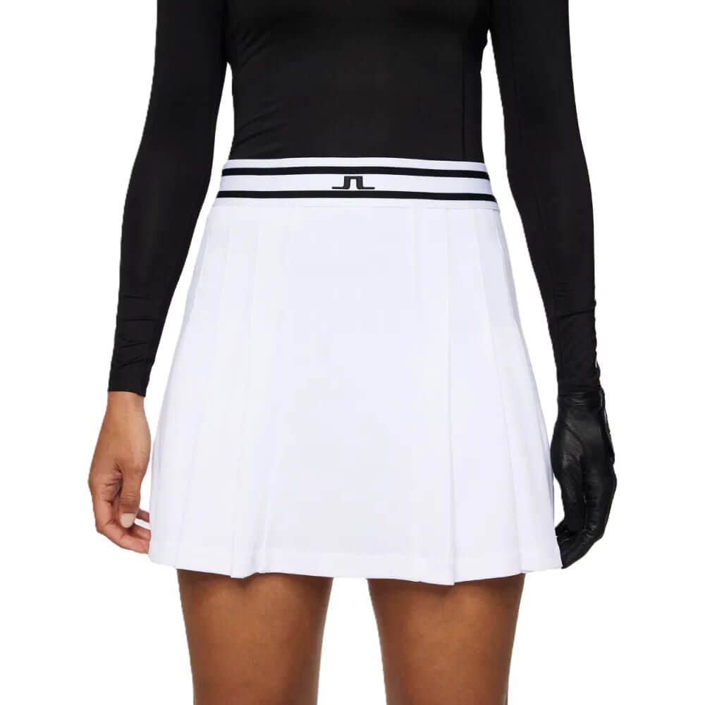 J.Lindeberg Harlow Golf Skirt White - SH25 Women – Golfio