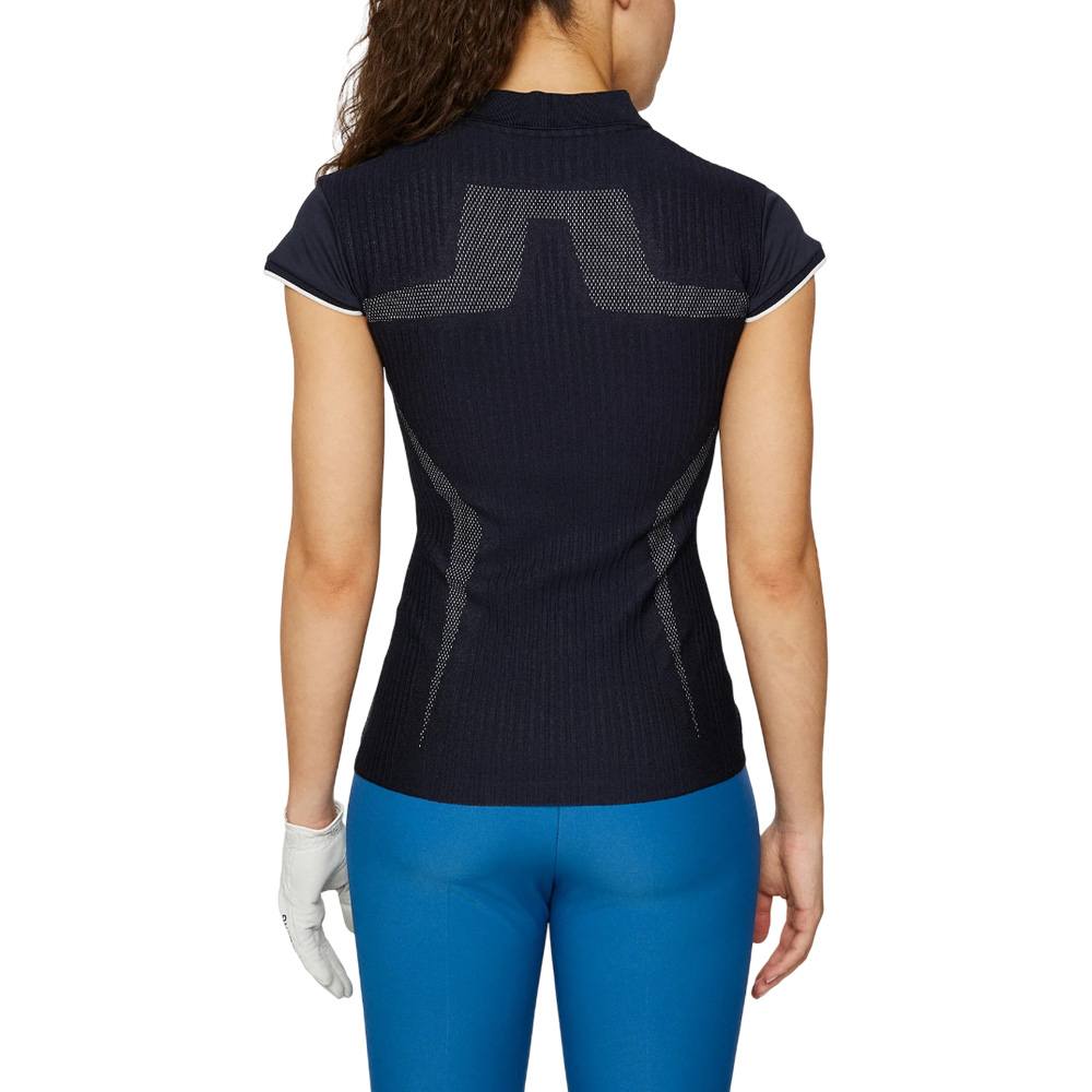 J.Lindeberg Ana Hybrid Knit Golf Polo JL Navy - SH25 Women – Golfio