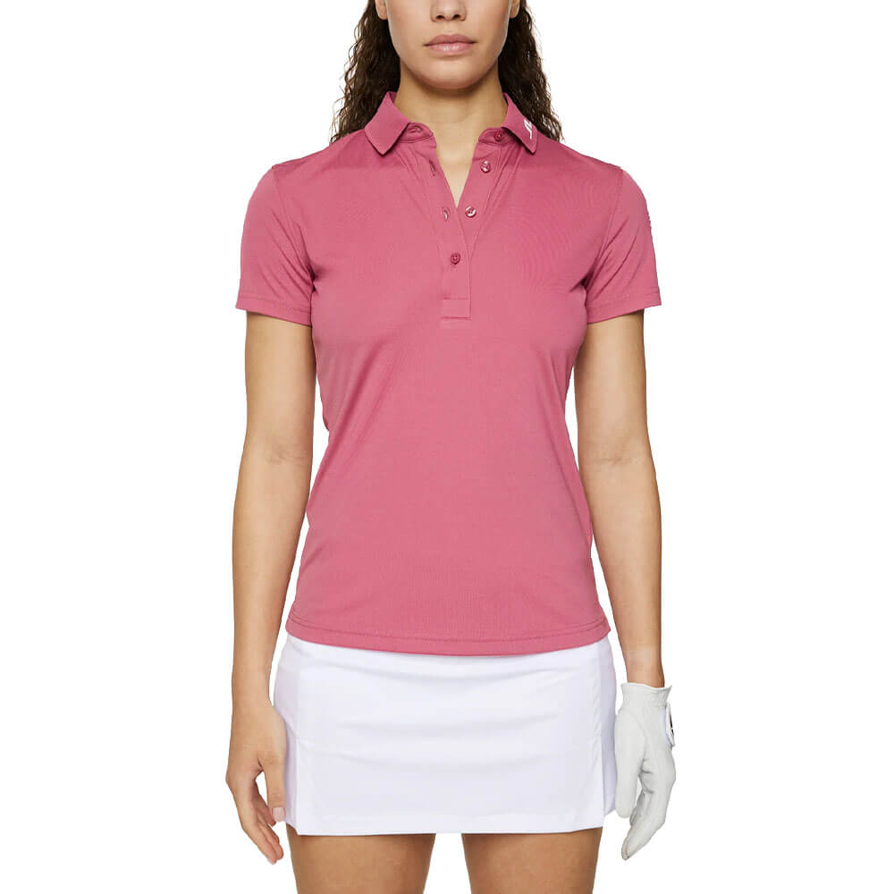J.Lindeberg Tour Tech Golf Polo Rose Wine - SH25 Women – Golfio
