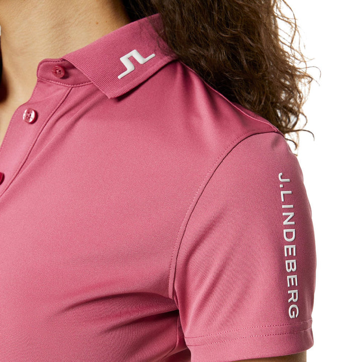 J.Lindeberg Tour Tech Golf Polo Rose Wine - SH25 Women