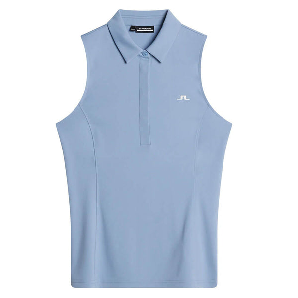 J.Lindeberg Dena Sleeveless Golf Polo Rain Washed - SS25 Women