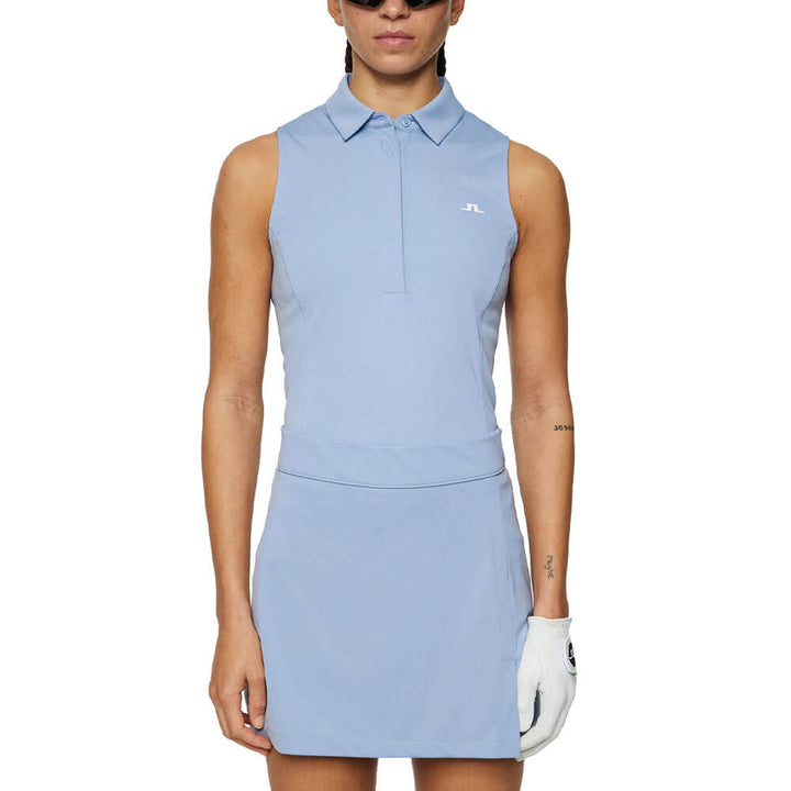 J.Lindeberg Dena Sleeveless Golf Polo Rain Washed - SS25 Women