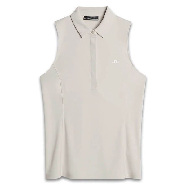 J.Lindeberg Dena Sleeveless Golf Polo Moonbeam - SS25 Women
