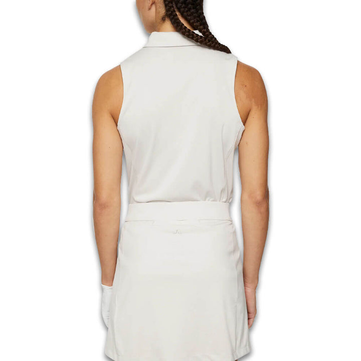 J.Lindeberg Dena Sleeveless Golf Polo Moonbeam - SS25 Women
