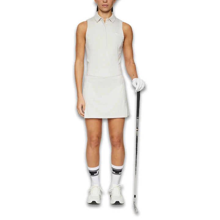 J.Lindeberg Dena Sleeveless Golf Polo Moonbeam - SS25 Women