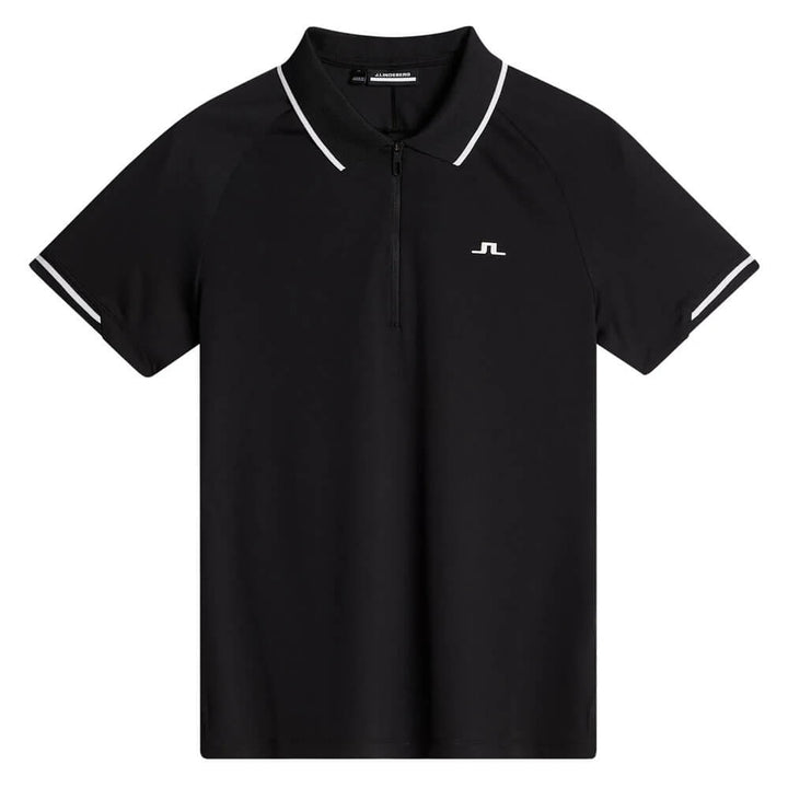 J.Lindeberg Lee Golf Polo Black - SS25 Women