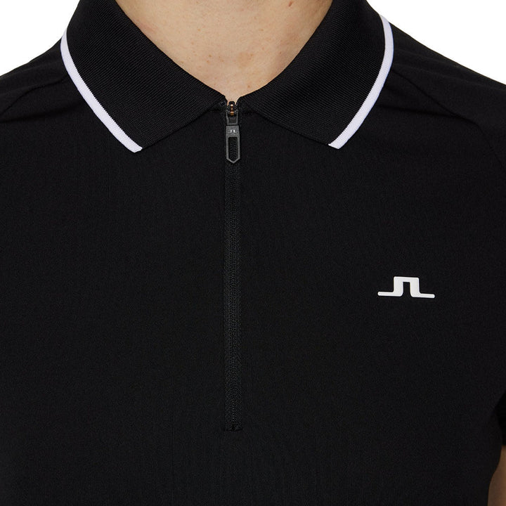 J.Lindeberg Lee Golf Polo Black - SS25 Women