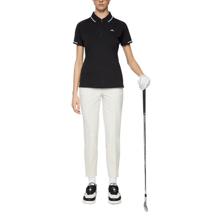 J.Lindeberg Lee Golf Polo Black - SS25 Women