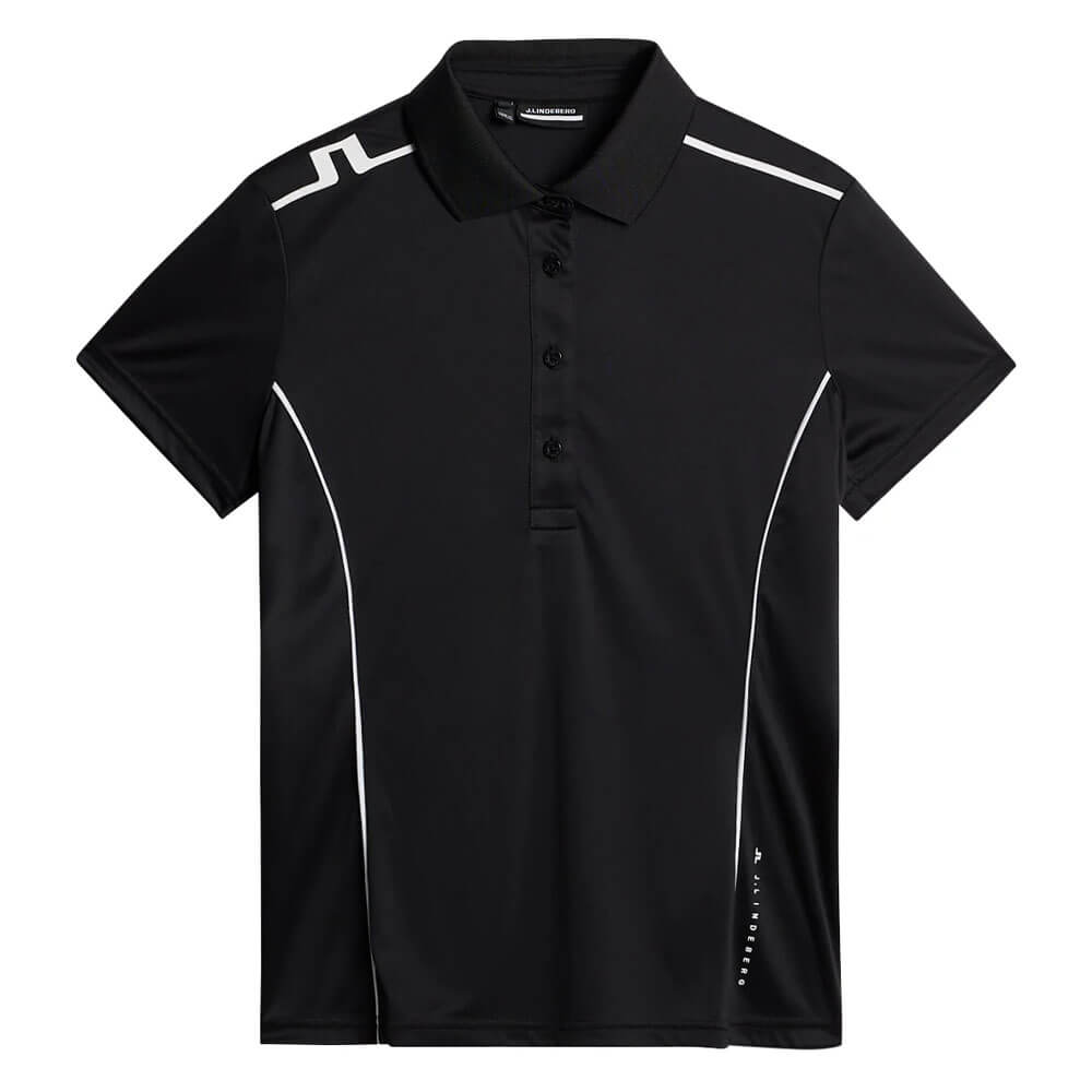 J.Lindeberg Leyla Golf Polo Black - SS25 Women – Golfio