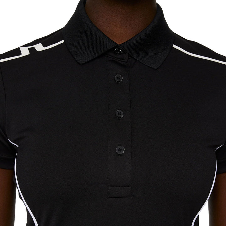 J.Lindeberg Leyla Golf Polo Black - SS25 Women