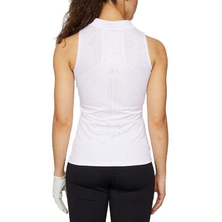 J.Lindeberg Leylo Sleeveless Golf Polo White - SH25 Women