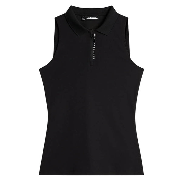 J.Lindeberg Leylo Sleeveless Golf Polo Black - SH25 Women