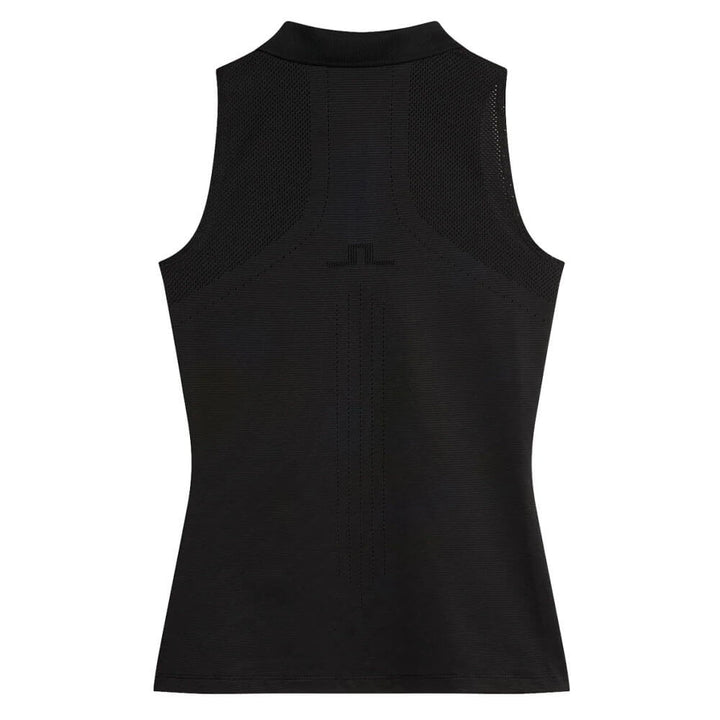 J.Lindeberg Leylo Sleeveless Golf Polo Black - SH25 Women