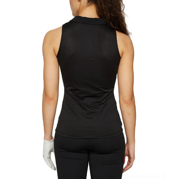 J.Lindeberg Leylo Sleeveless Golf Polo Black - SH25 Women