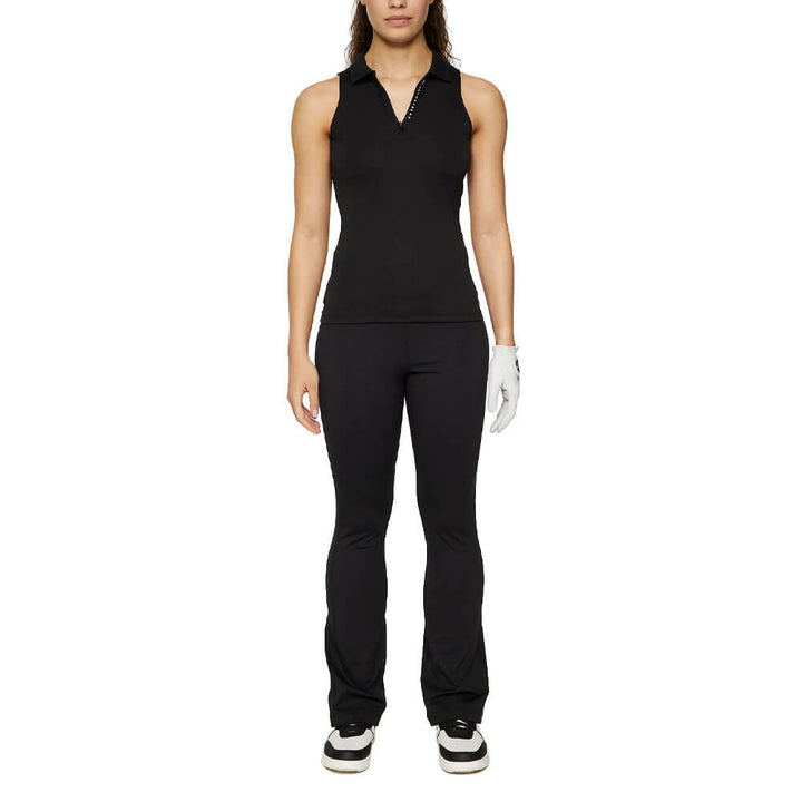 J.Lindeberg Leylo Sleeveless Golf Polo Black - SH25 Women