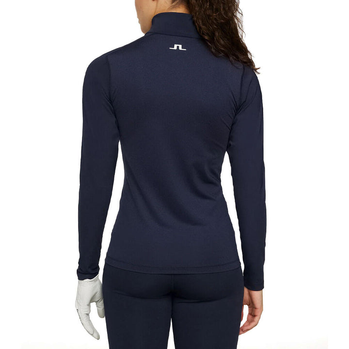 J.Lindeberg Mel Zip Mid Layer Golf Pullover JL Navy - SH25 Women