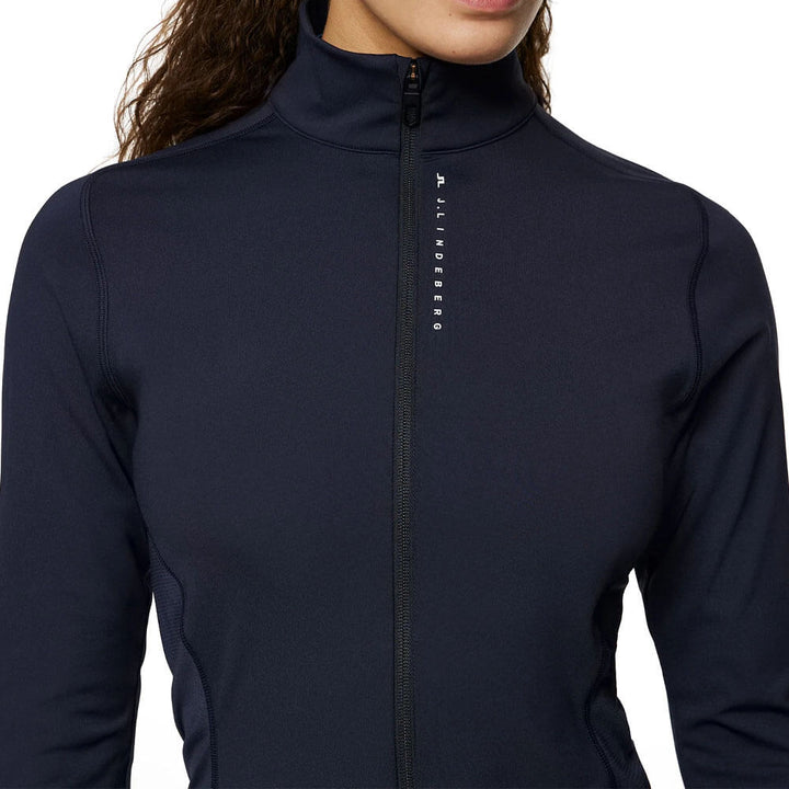 J.Lindeberg Mel Zip Mid Layer Golf Pullover JL Navy - SH25 Women