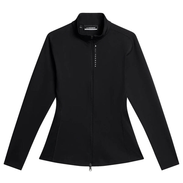 J.Lindeberg Mel Zip Mid Layer Golf Pullover Black - SH25 Women