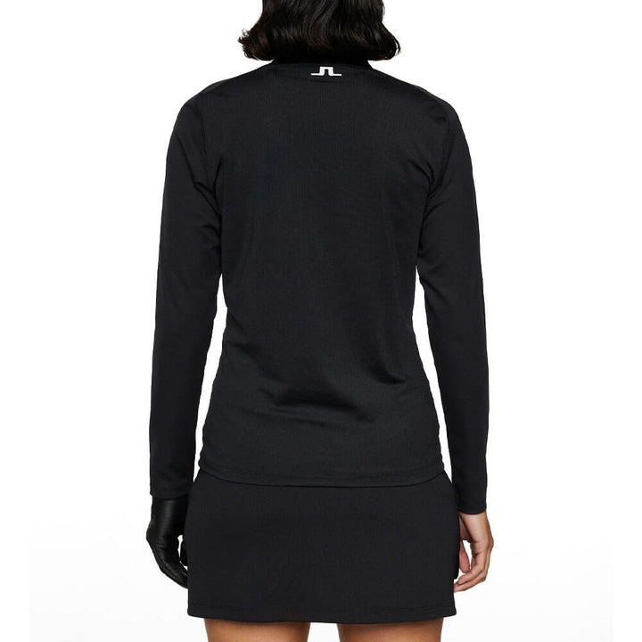 J.Lindeberg Mel Zip Mid Layer Golf Pullover Black - SH25 Women