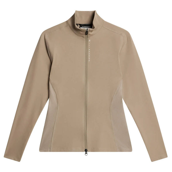 J.Lindeberg Mel Zip Mid Layer Golf Pullover Vintage Khaki - SH25 Women
