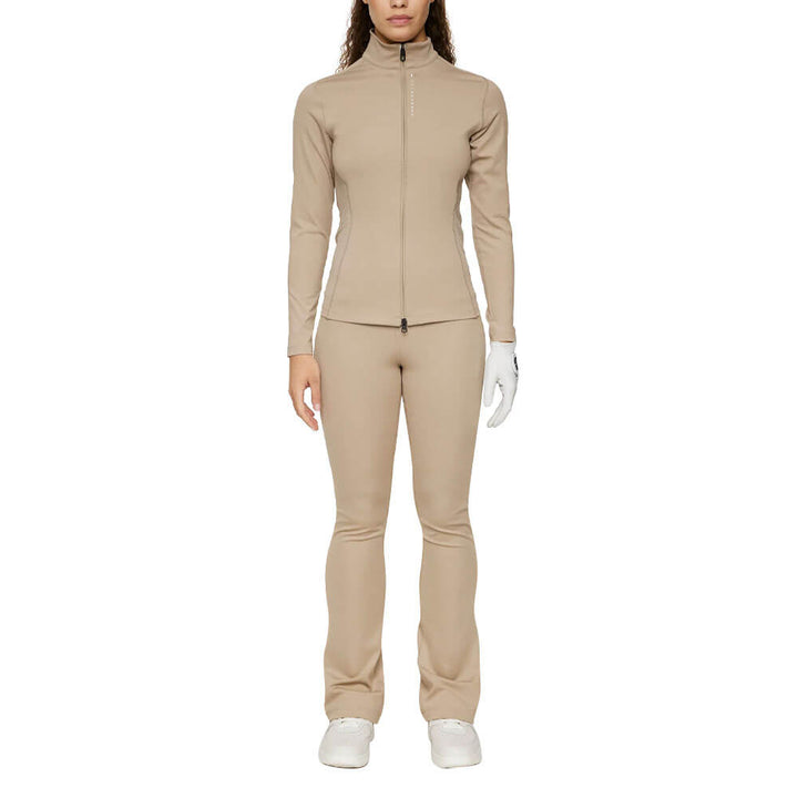 J.Lindeberg Mel Zip Mid Layer Golf Pullover Vintage Khaki - SH25 Women