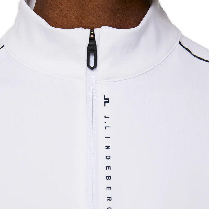J.Lindeberg Adiola Quarter Zip Mid Layer Golf Pullover White - SS25 Women