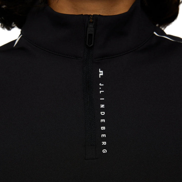 J.Lindeberg Adiola Quarter Zip Mid Layer Golf Pullover Black - SS25 Women