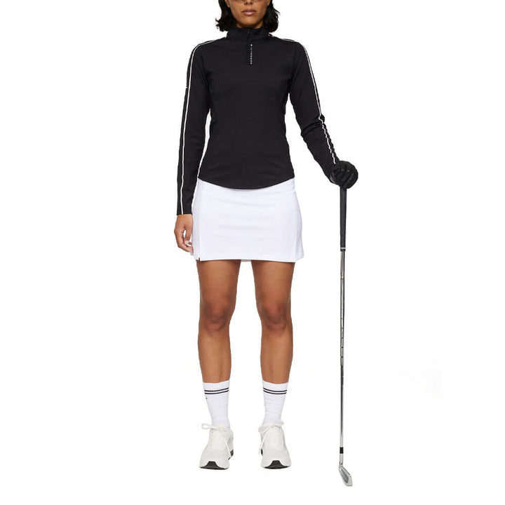 J.Lindeberg Adiola Quarter Zip Mid Layer Golf Pullover Black - SS25 Women