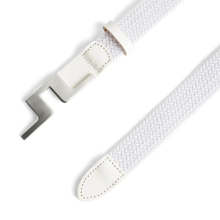 J.Lindeberg Lykke Braided Golf Belt White - SS25 Women