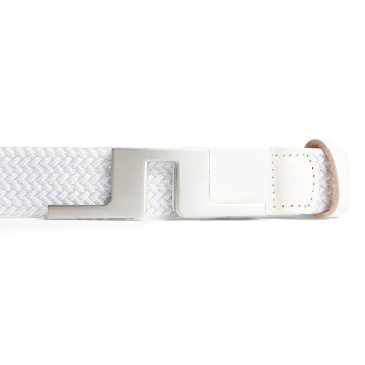 J.Lindeberg Lykke Braided Golf Belt White - SS25 Women
