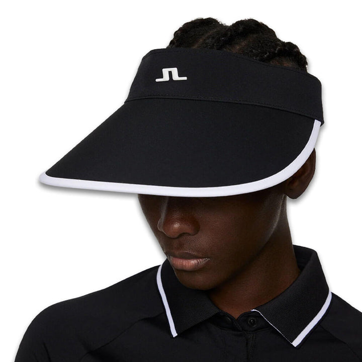 J.Lindeberg Alba Big Golf Visor Black - SS25 Women