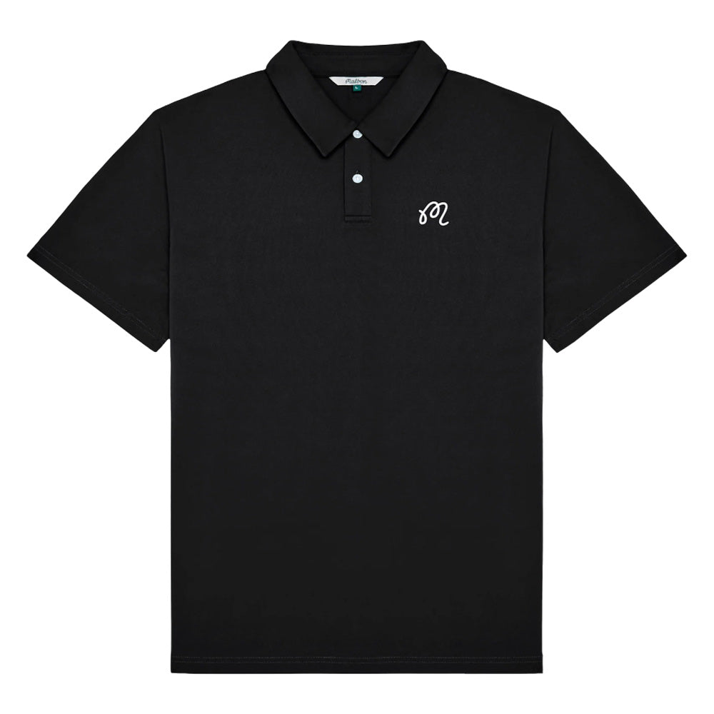 Malbon X CLUBHAUS Tour Polo - Black 【XL】 Malbon Glacier Buckets Performance Pique Polo - Black – Sun