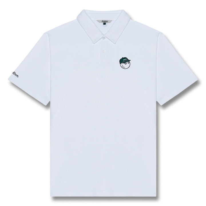Malbon Fairway Baldwin Golf Polo White - 25 Men