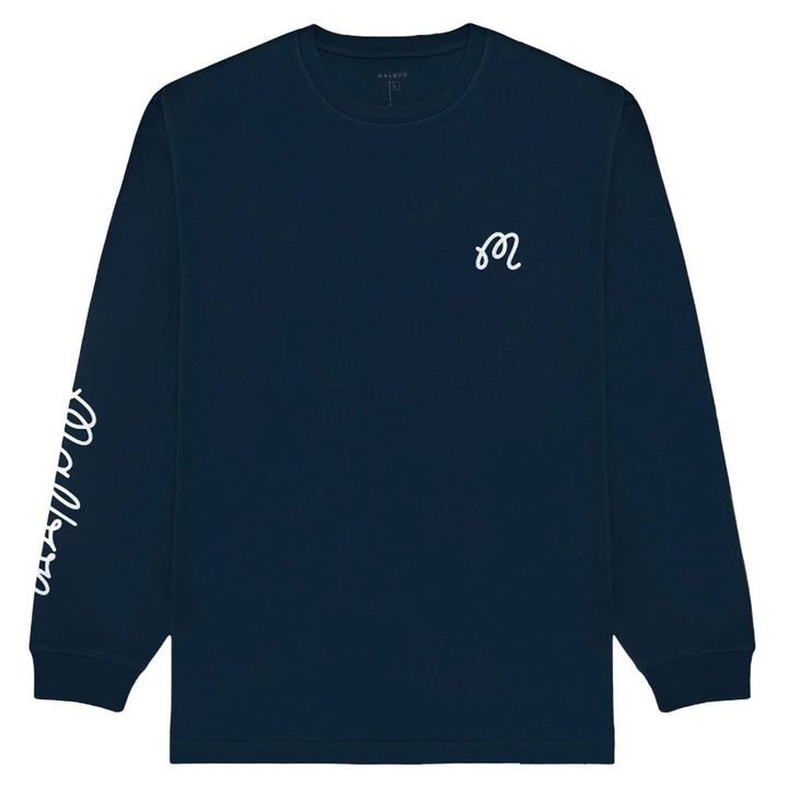 Malbon Gorse Longsleeve Golf T-Shirt Navy - 25 Men