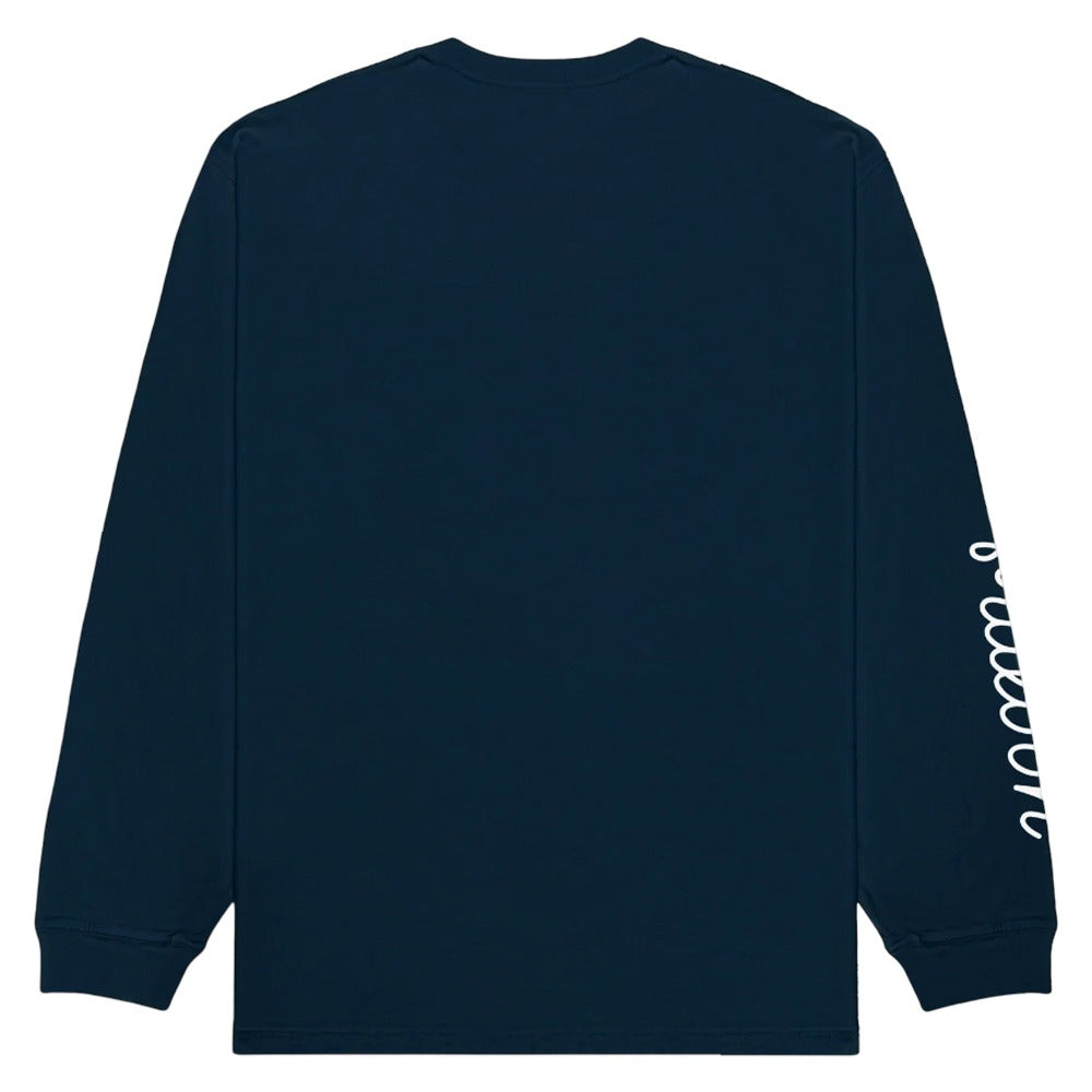 Malbon Gorse M Script Longsleeve Round-Neck Golf T-Shirt Navy - 25
