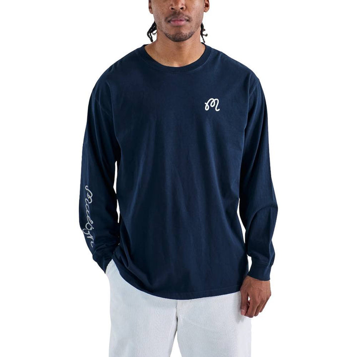 Malbon Gorse Longsleeve Golf T-Shirt Navy - 25 Men