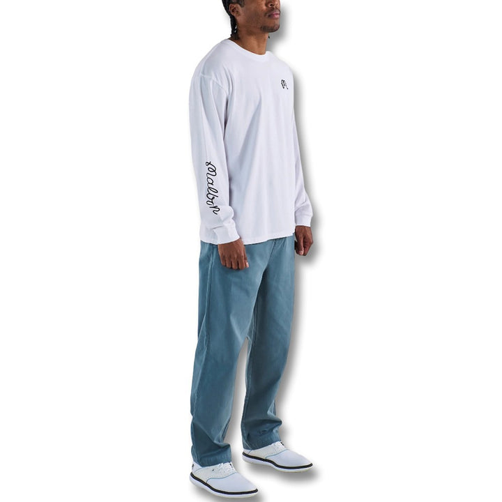 Malbon Gorse Longsleeve Golf T-Shirt White - 25 Men