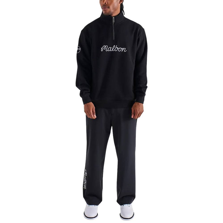 Malbon Collegiate Golf Sweatshirt Black - 25 Men