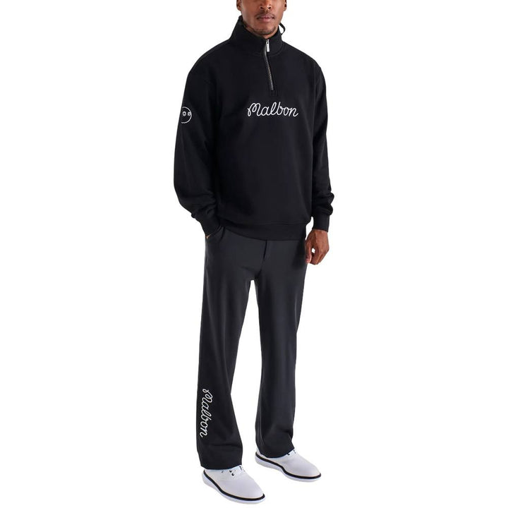 Malbon Collegiate Golf Sweatshirt Black - 25 Men