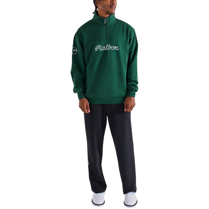 Malbon Collegiate Golf Sweatshirt Forest - 25 Men