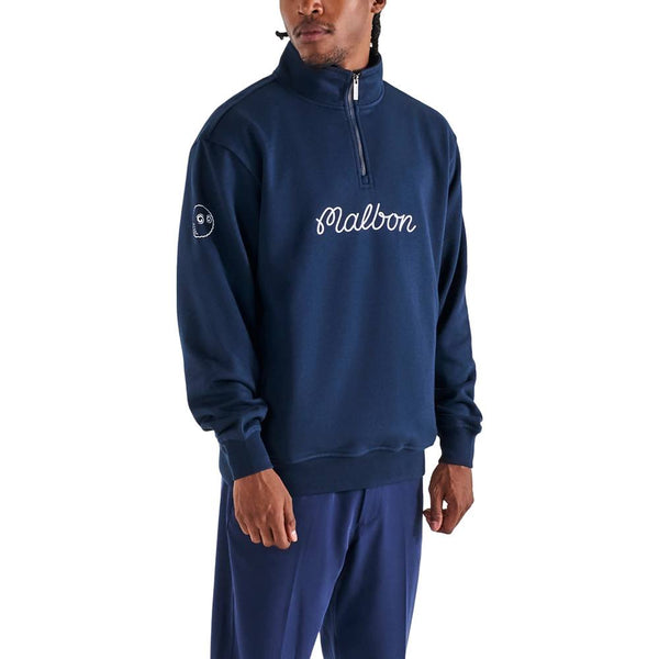 Malbon Collegiate Golf Sweatshirt Navy - 25 Men