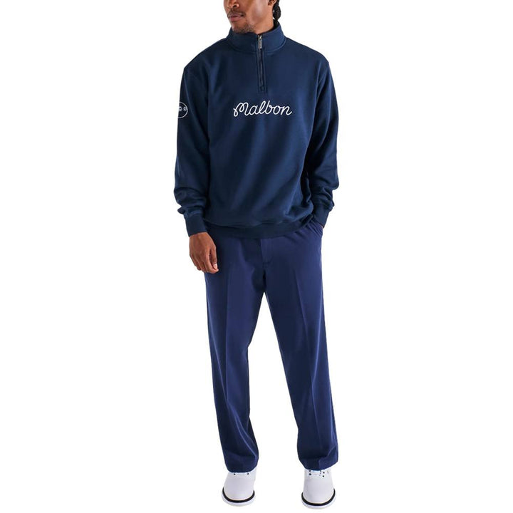 Malbon Collegiate Golf Sweatshirt Navy - 25 Men