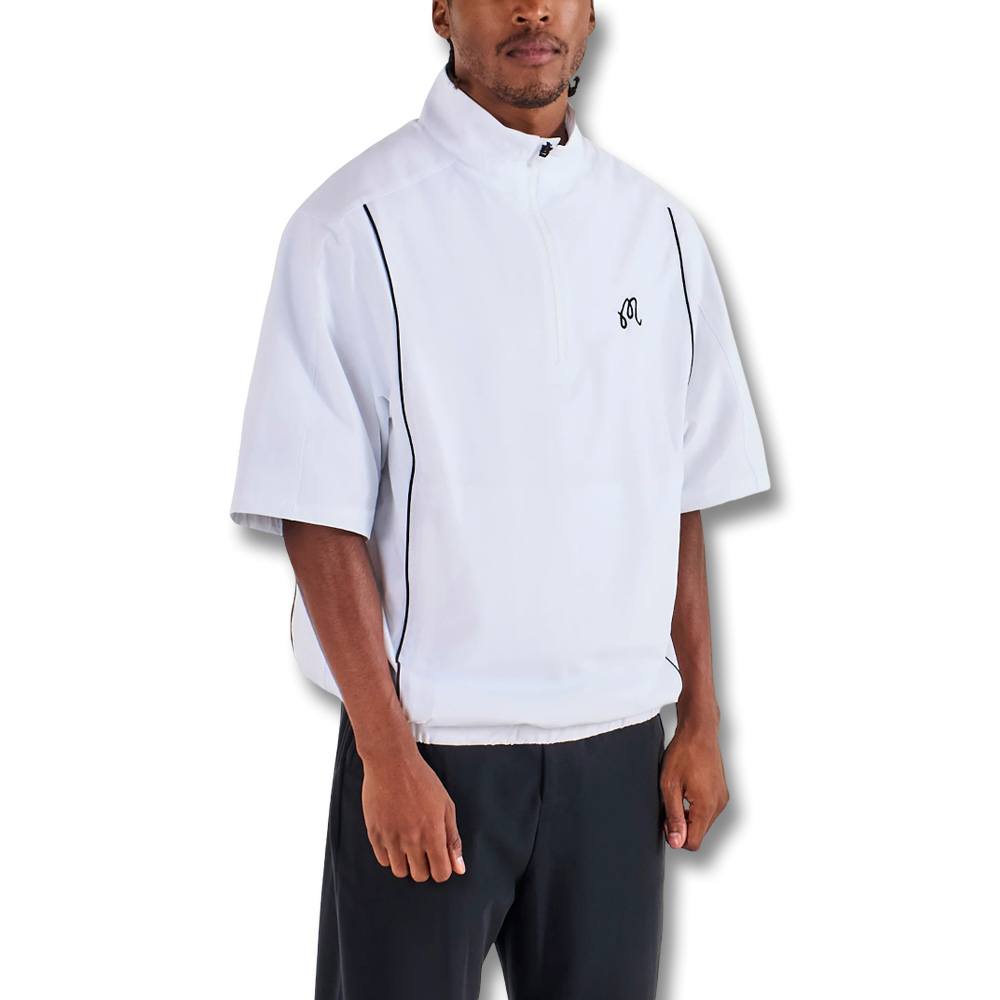 Malbon Links Golf Windshirt White - 25 Men – Golfio