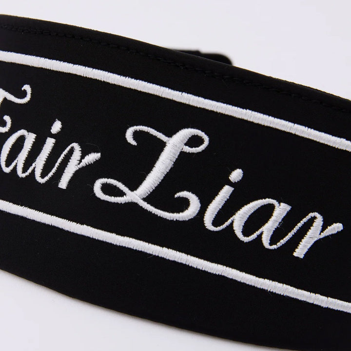 Fairliar Logo Embroidered Golf Visor Black - SS25 Women
