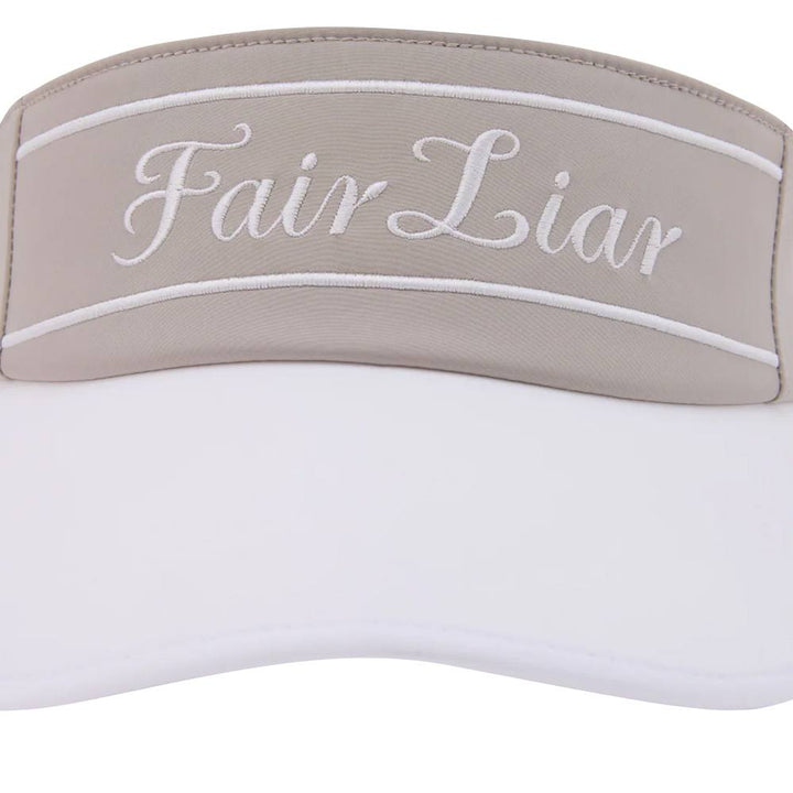 Fairliar Logo Embroidered Golf Visor Beige - SS25 Women