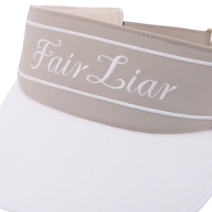 Fairliar Logo Embroidered Golf Visor Beige - SS25 Women