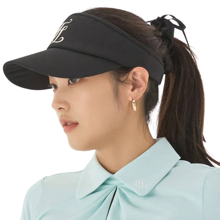 Fairliar Mini Scrunch Golf Visor Black - SS25 Women