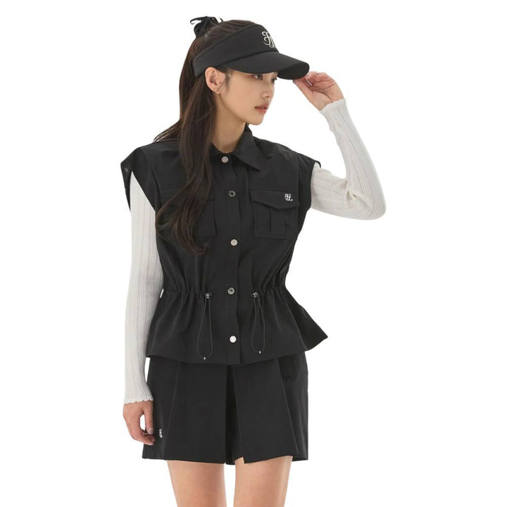 Fairliar Mini Scrunch Golf Visor Black - SS25 Women