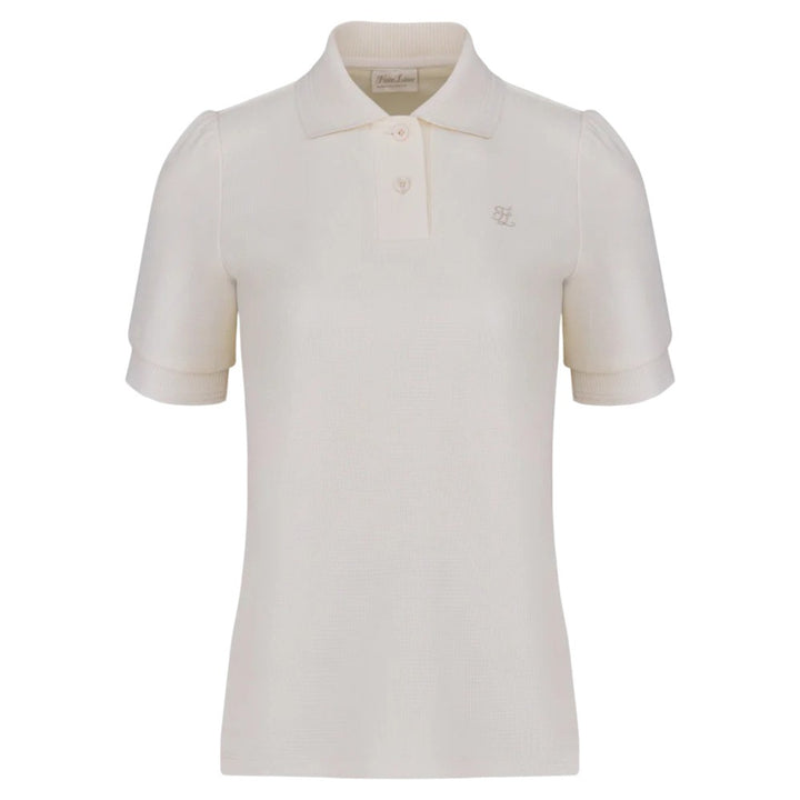 Fairliar Puff Sleeve Collar Golf Polo Cream - SS25 Women