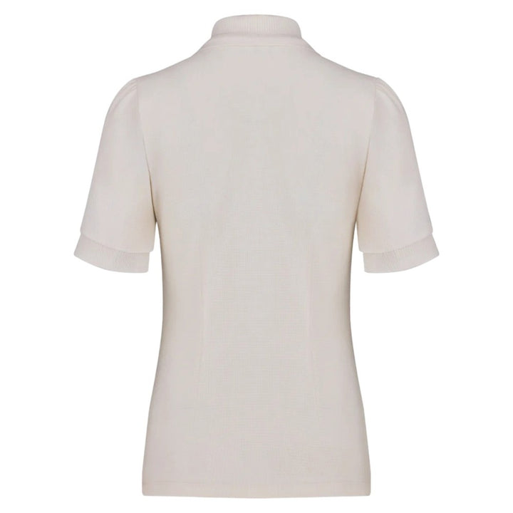 Fairliar Puff Sleeve Collar Golf Polo Cream - SS25 Women